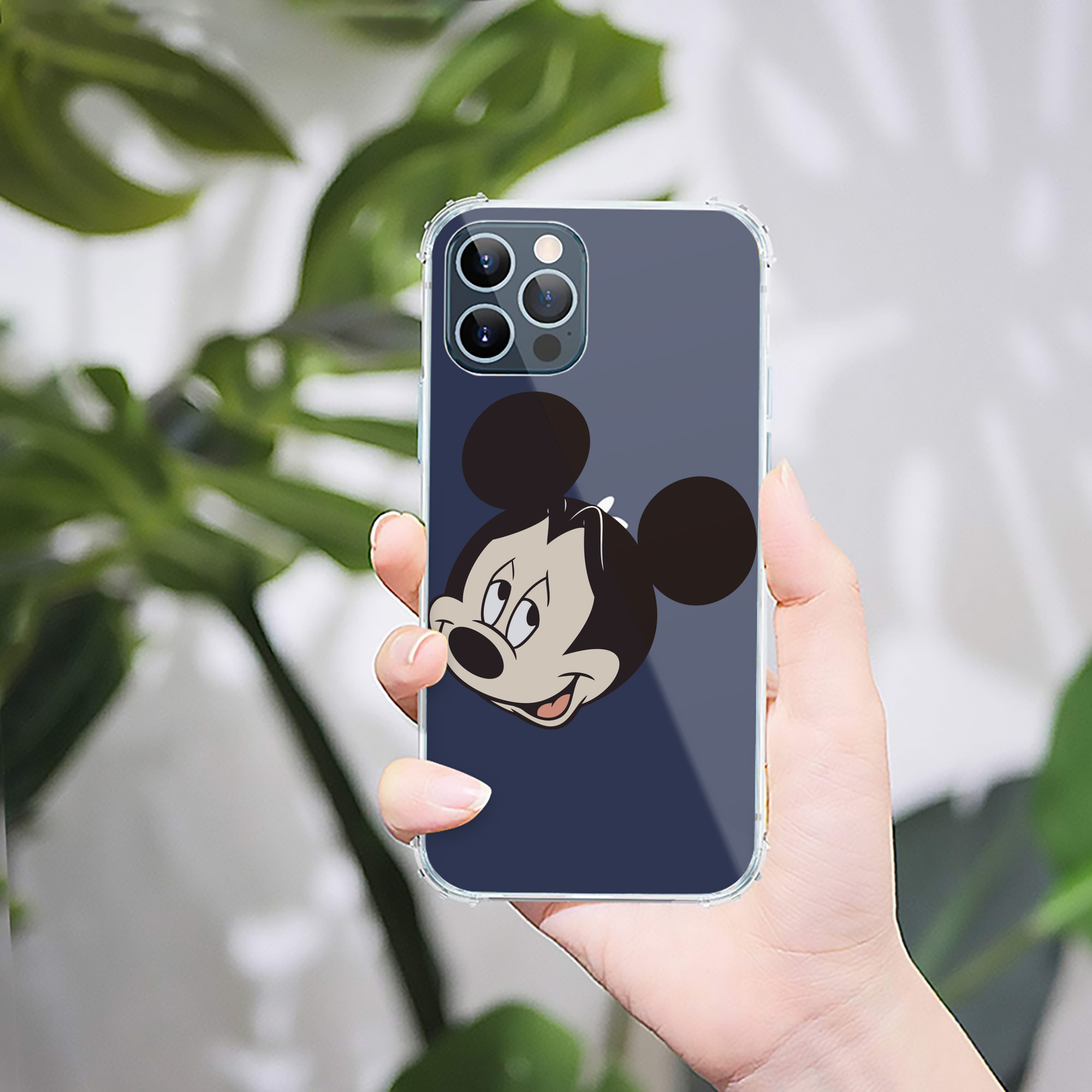 （画像用） ミッキーマウス Mickey Mouse 【iPhone 12シリーズ対応】透明スマホケース（クリアソフトケース）